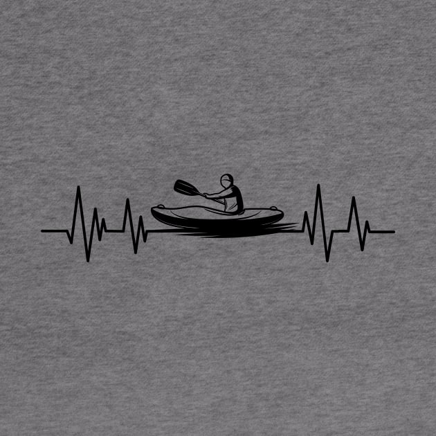 Funny Kayak Quote Kayaker heartbeat Kayak lover by mezy